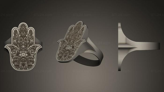 Ювелирные перстни и кольца (Кольцо Фатимы, JVLRP_0016) 3D модель для ЧПУ станка